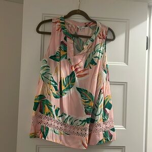 Crown and ivy tank top with lace detail petite XL